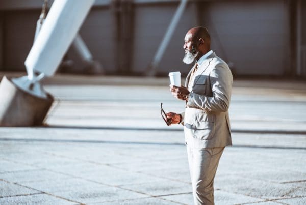 Black Businessman, Tensile Structure
